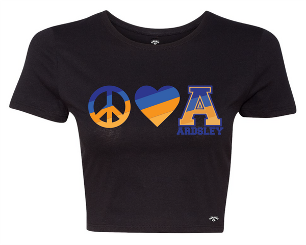 Ardsley Peace Love Youth Cropped T-Shirt - Resident Threads