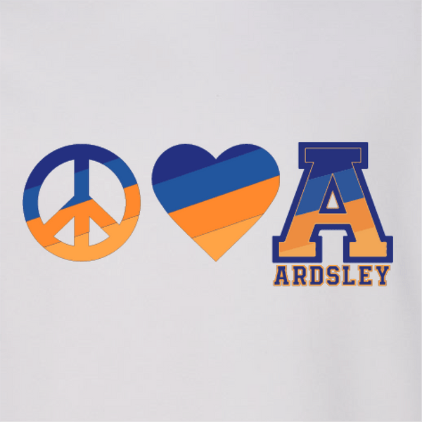 Ardsley Peace Love Monogram Crew - White