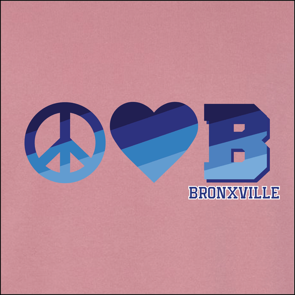 Bronxville Peace Love Monogram Crew - Rose