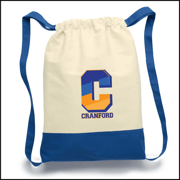 Cranford Monogram Canvas Drawstring Backpack