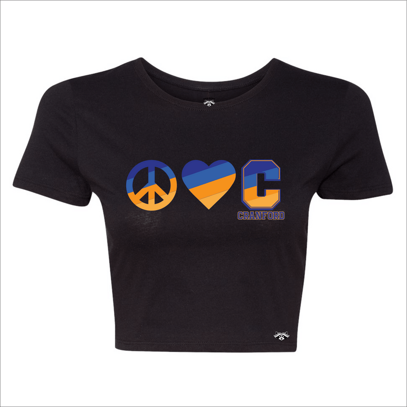 Cranford Peace Love Youth Cropped T-Shirt