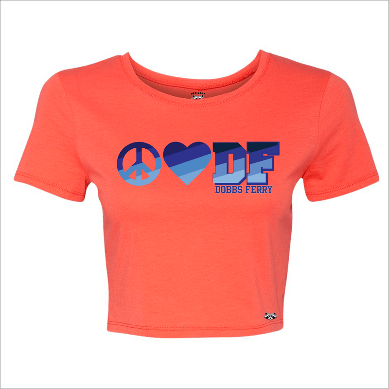Dobbs Ferry Peace Love Women's Cropped T-Shirt