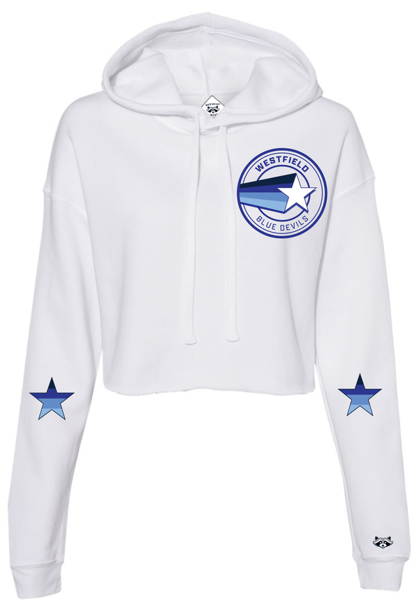 Westfield Shooting Star Women's Cropped Hoodie - White - Resident Threads