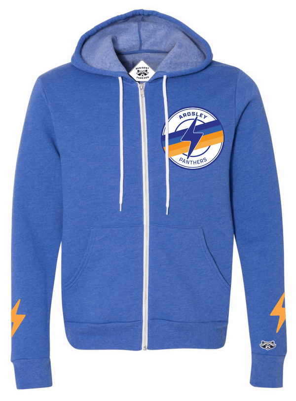 Ardsley Classic Bolt Full-Zip Hoodie - Heather Royal Blue - Resident Threads