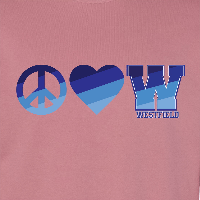 Westfield Peace Love Monogram Crew - Rose