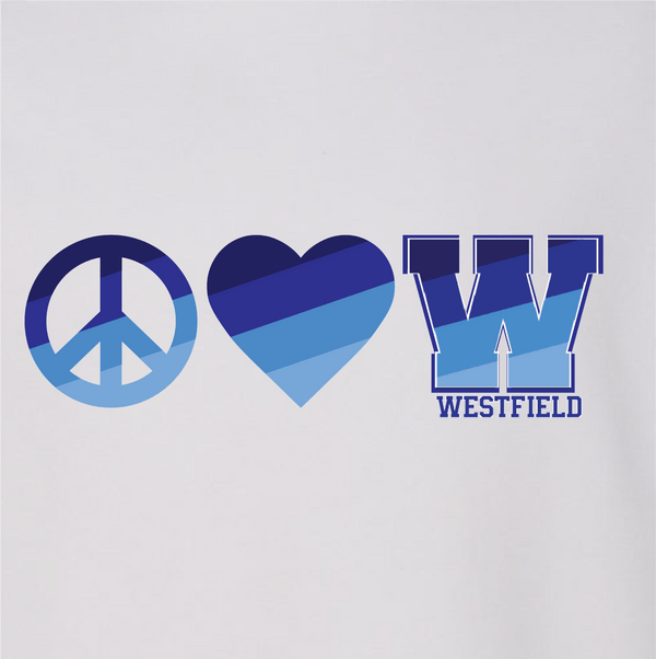Westfield Peace Love Monogram Crew - White