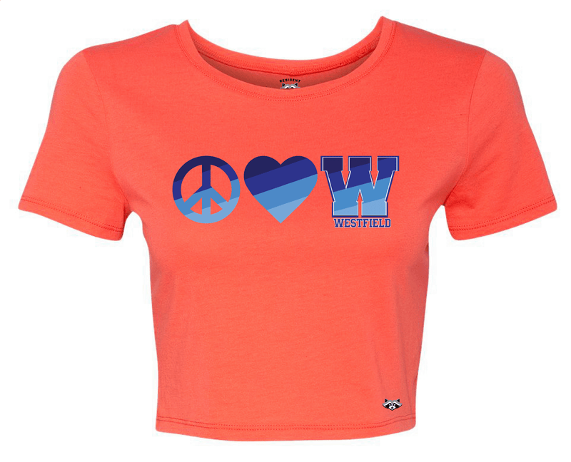 Westfield Peace Love Women's Cropped T-Shirt - Resident Threads