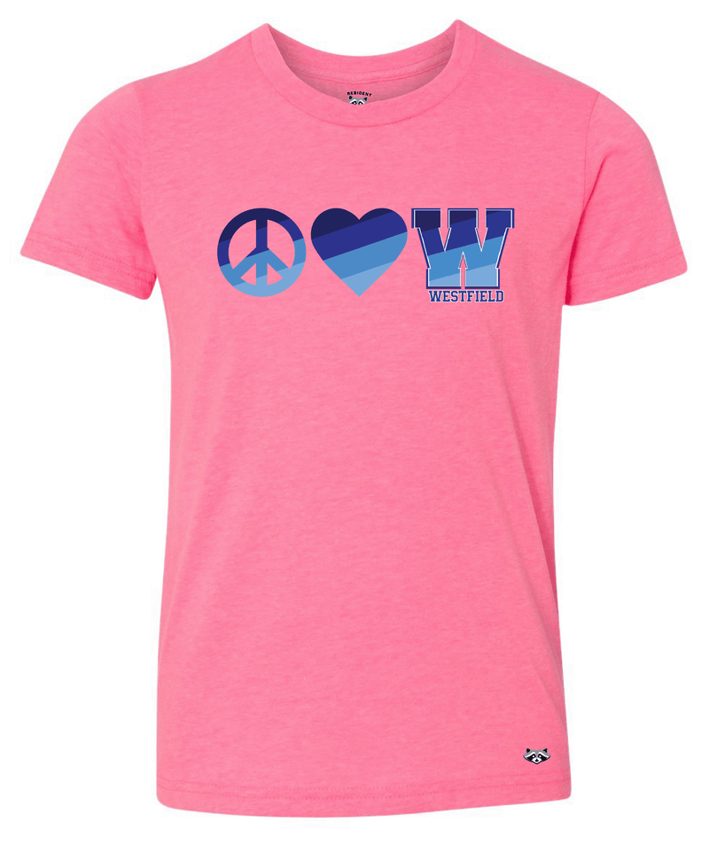 Westfield YOUTH Peace Love Monogram Vintage T-Shirt - Resident Threads