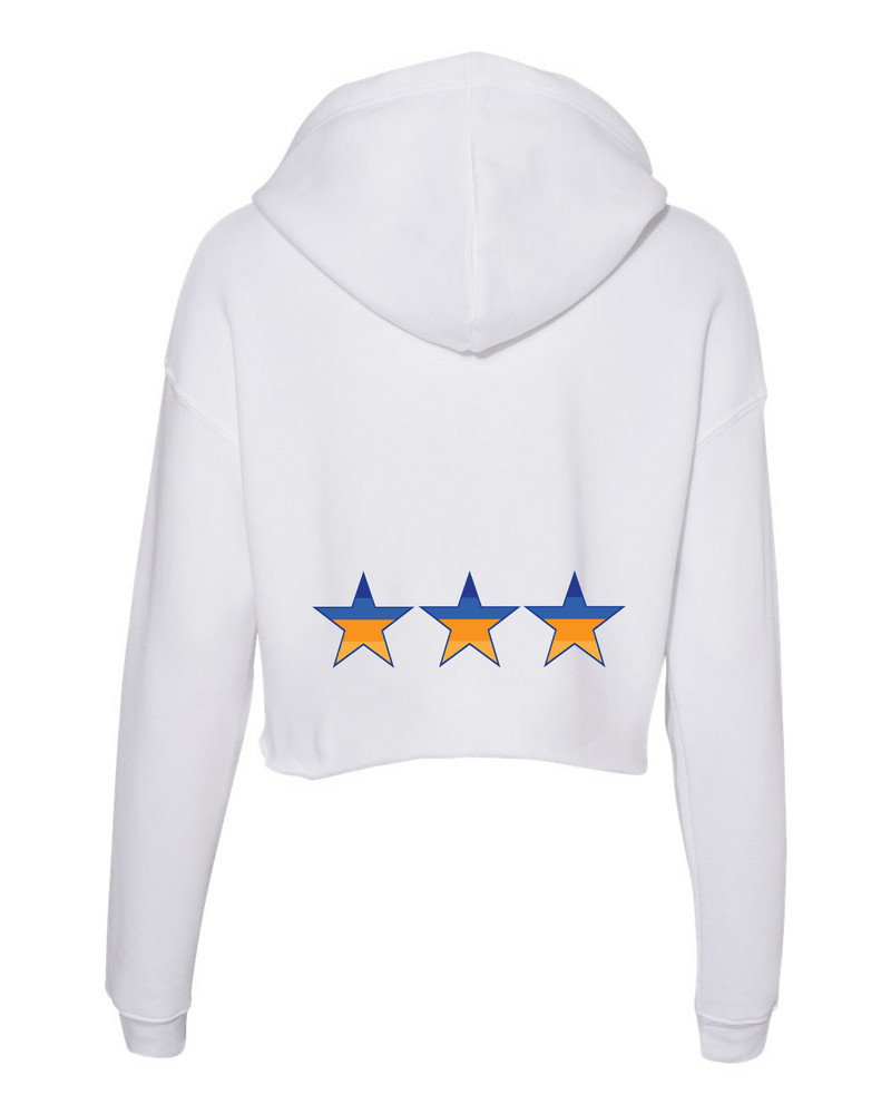 Ardsley Shooting Star Women's Cropped Hoodie - White - Resident Threads